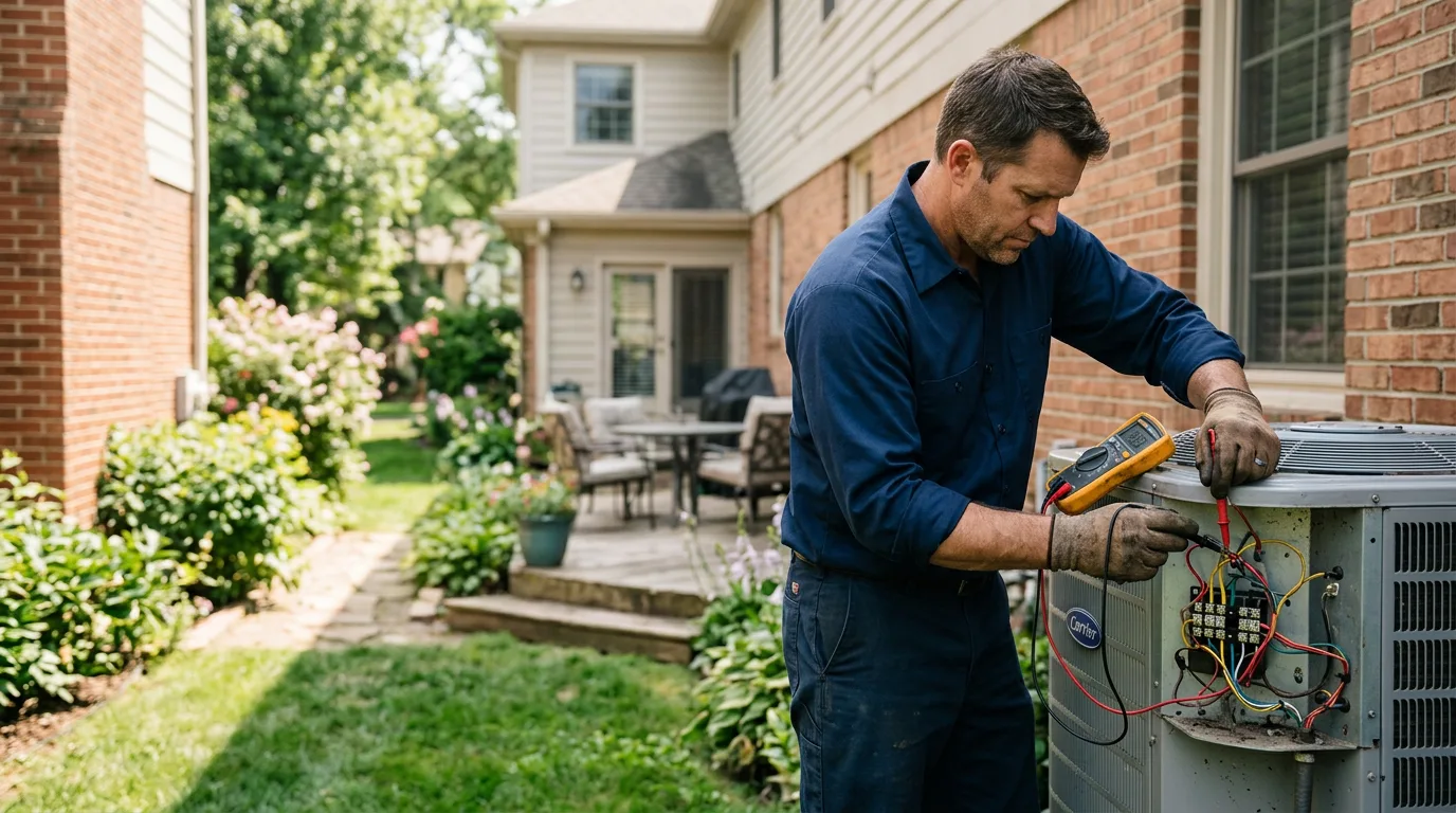 HVAC technician working near La Valle, WI
